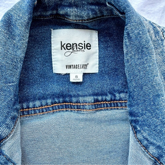 Kensie Jeans Vintage Luxe Distressed Jean Jacket - Picture 3 of 6